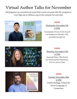 Virtual Author Talk: